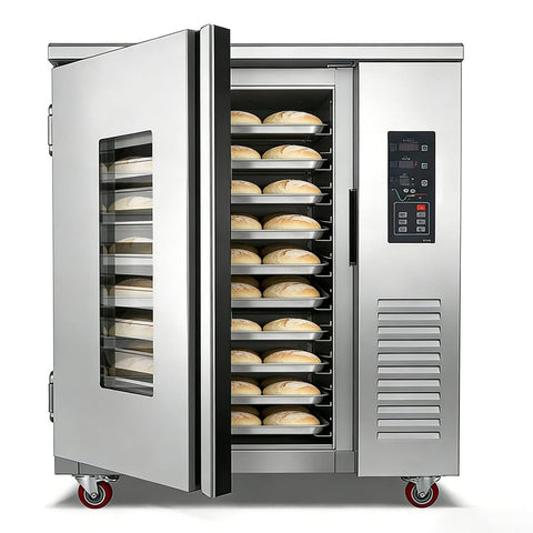 Commercial 10-Tray Dough Proofer Cabinet, 225L Refrigerated Fermentation Machine with Freezing, Cooling, Proofing & Fresh-Keeping Functions, 23.62 x 15.75 in Trays, 110V