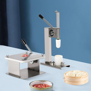 Baozi Maker Dough Press Machine, New Baozi Maker with Closing Machine, Bun Dumpling Maker with 3 PCs of Mold, Steel Dough Press Maker, Use for Cooking Baozi, Green Dough Ball
