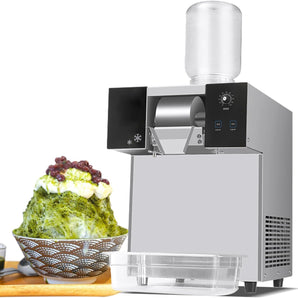 JX100F-1 Electric Shaved Ice Machine, 396 lbs/day Snow Cone Shaver, Snowflake Ice Machine, Air Cooling for Restaurant, Food Truck, Milktea Shops