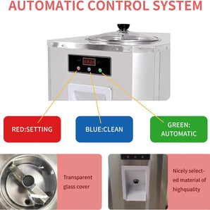 Desktop 6L Vertical Italian Hard Ice Cream Machine batch freezer Digital Control Sorbet Maker