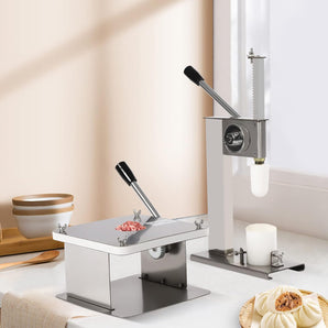 Baozi Maker Dough Press Machine, New Baozi Maker with Closing Machine, Bun Dumpling Maker with 3 PCs of Mold, Steel Dough Press Maker, Use for Cooking Baozi, Green Dough Ball