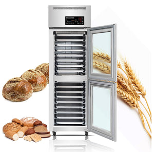 18 Trays Bread/Dough Proofer Machine Baking Proofer-Integrated Freezing,Thawing,Keep Fresh and Fermentation,Temperature : 5°F to 113°F, Tray Size:15.75"x23.62"