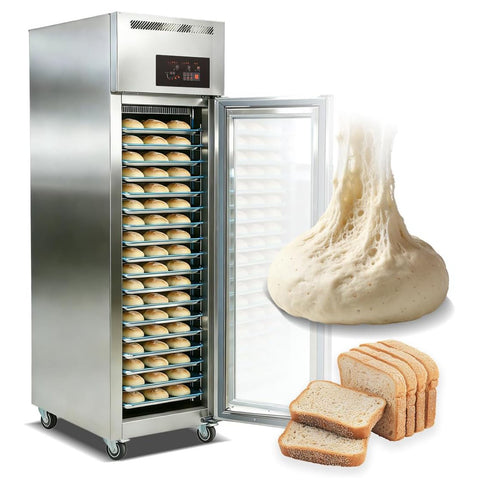 18 Trays Full Size Sheet Pan 18x26"-635L, Temp. 0C to 45C, Dough Baking Proofers, Bread Proofing Machine-Integrated Cooling, Thawing, Keep Fresh and Fermentation Function