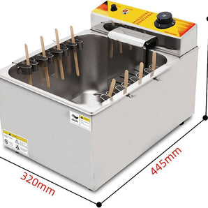 Kolice 12L Commercial Cheese Hot Dog Fryer - 2500w Automatic Electric Deep Fryer for Corn Dogs with Large Capacity