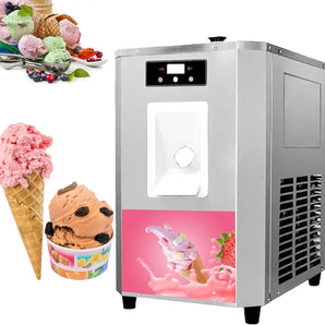 Desktop 6L Vertical Italian Hard Ice Cream Machine batch freezer Digital Control Sorbet Maker