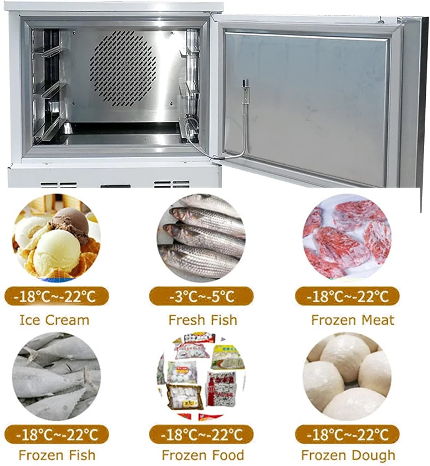 One Tray Flash Kolice 3 Tray Flash Blast Chiller Freezer for Dumplings Ice Cream