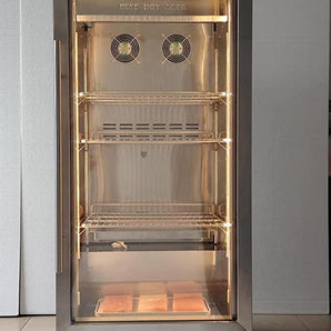 Canada Aging Beef Showcase Freezer, Commercial Steak Ager,Beef & Steak Display Showcase Freezer-268L,4 Tiers,Temperature: -5C to 10C for Hotel,Restaurant,Shopping Malls,Catering Halls