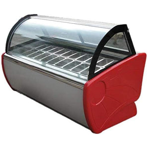 18 pans Gelato Display Freezer Air convection design/Ice Cream Freezer Showcase Displayer cooler/Freezer with auto defrost ,anti-fog glass