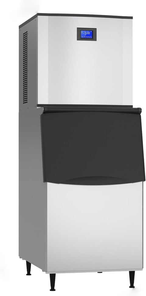 Ice Cube Making Machine-550 LBS/Day Auto Cleaning Air Cooling for Hotel, Bars, Cafes, Restaurant, Ice Cream Store, Dessert Shops