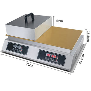 Electric Souffle Making Machine, Electric Dorayaki Baker Pancake Souffle Maker,60~240℃ Adjustable Temperature with Stainless Steel Cover