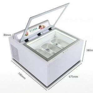 -20℃ desktop 3 pans ice cream gelato display showcase freezer chiller cabinet