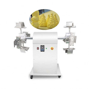 220V Hollow Chocolate Making Machine Commercial Stainless Steel Chocolate Shaping Maker Spinning Swing Machine 0-800 RPM 8 Station Dies Capacity Clamping range 2.36"-3.35"