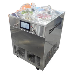 BIG Staff 2 flavors live show fresh italian gelato hard ice cream machine batch freezer
