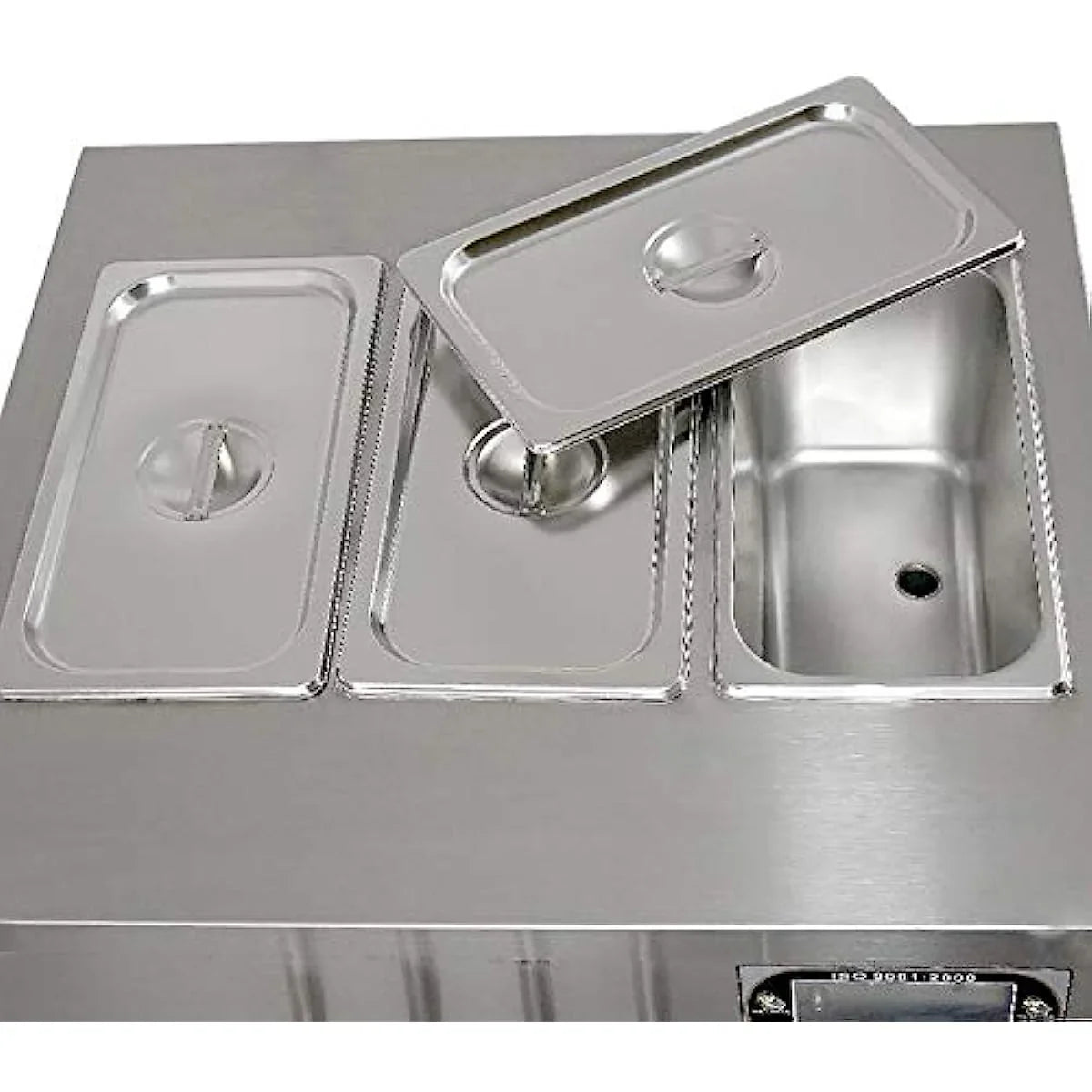 Heavy duty ETL CE 3+2 mixed flavors soft ice cream machine maker upper tanks refrigerated 4.3 inches touch panel transparent dispenser