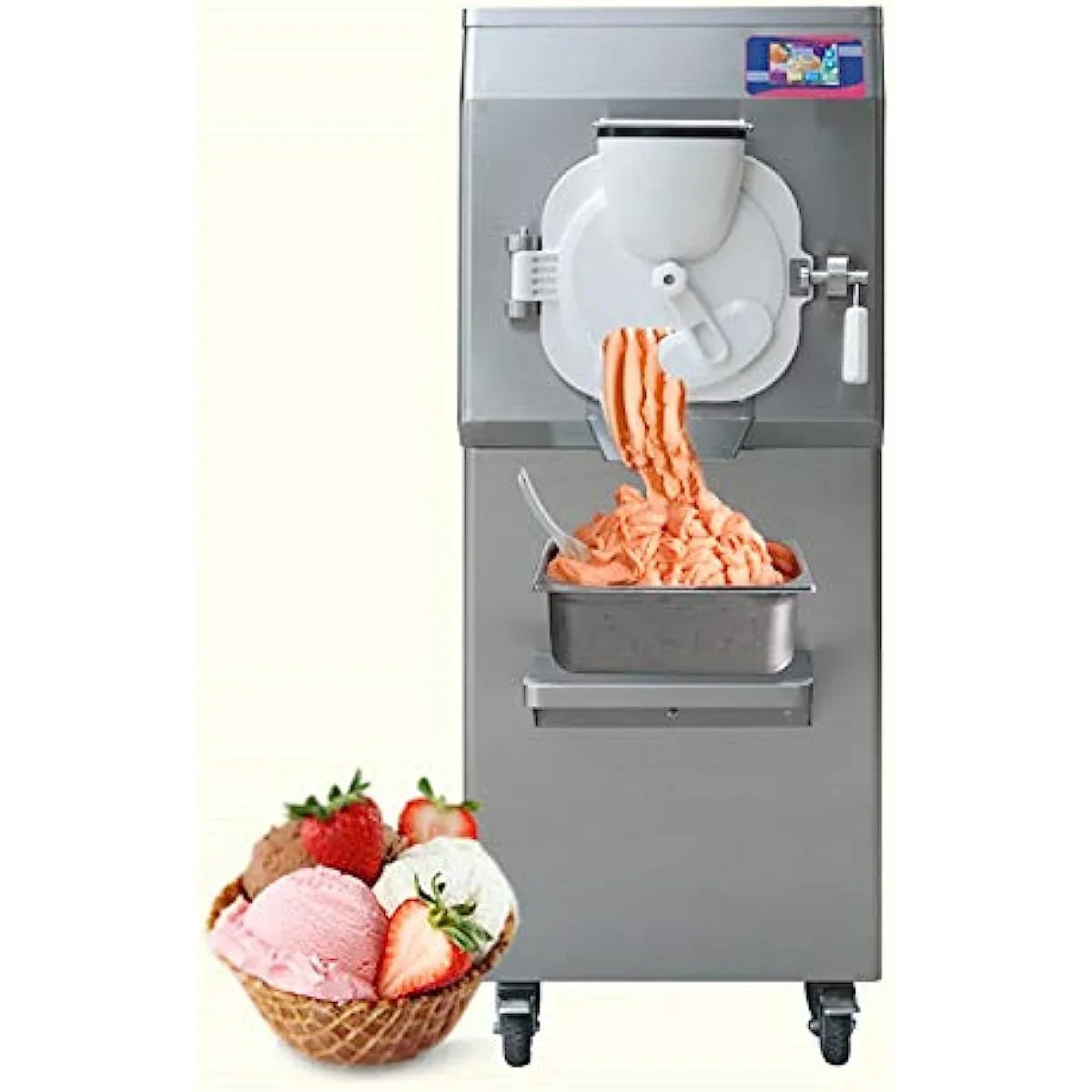 ETL CE ICM-38S Commercial Flood Stand Hard Ice Cream Machine Italian W ...