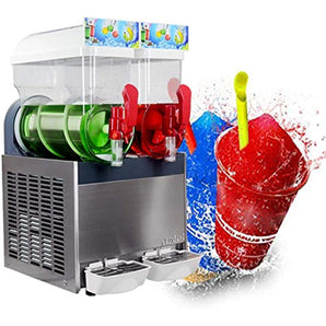 Ice slush machine Margarita frozen drink machine cooling Beverage making machine slush maker slushie machine cooling slushy juice machine- 2X15L tanks