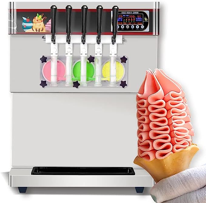 Kolice Desktop 2+1 mixed soft serve ice cream machine, gelato ice cream  maker