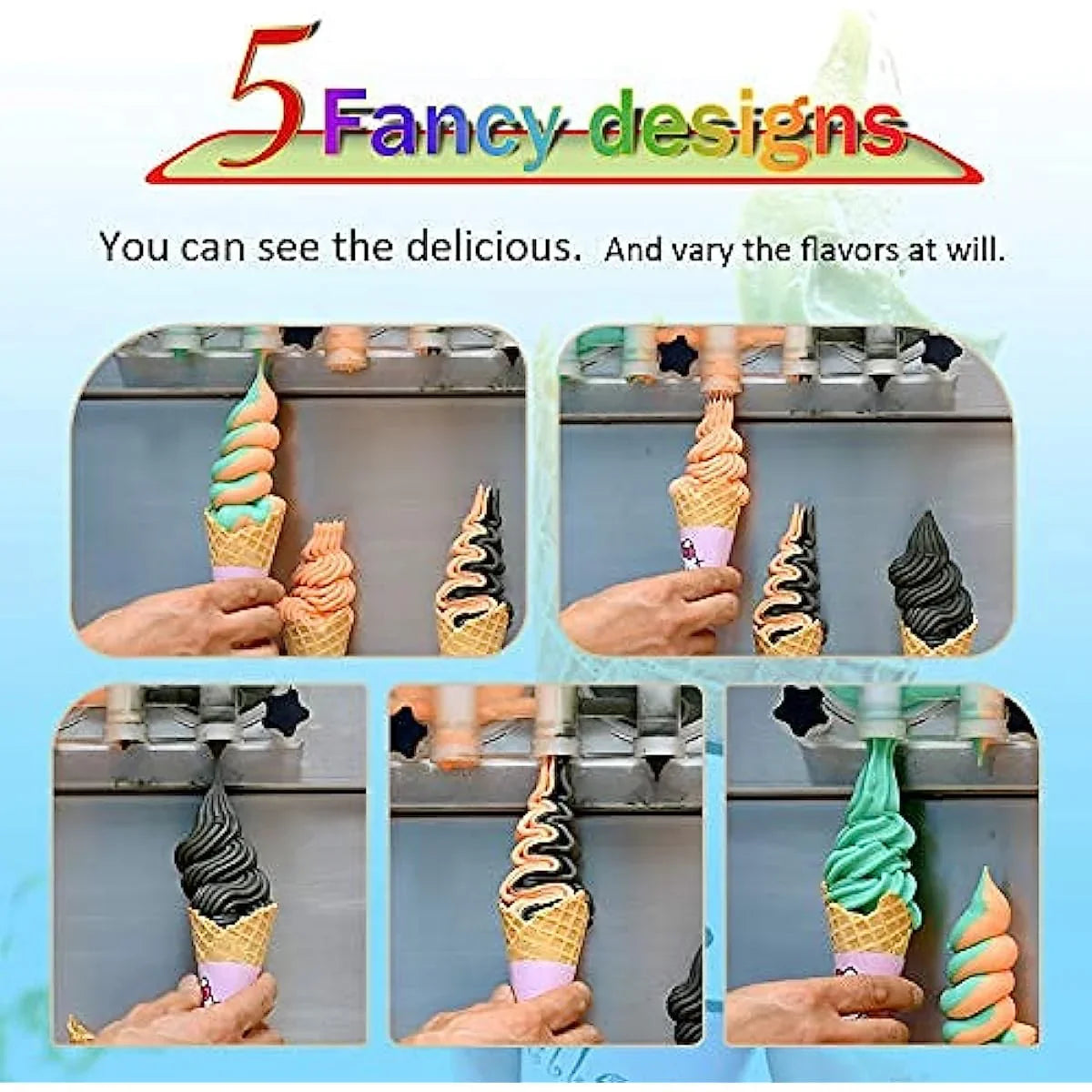 Kolice soft serve machine removable dispensing components