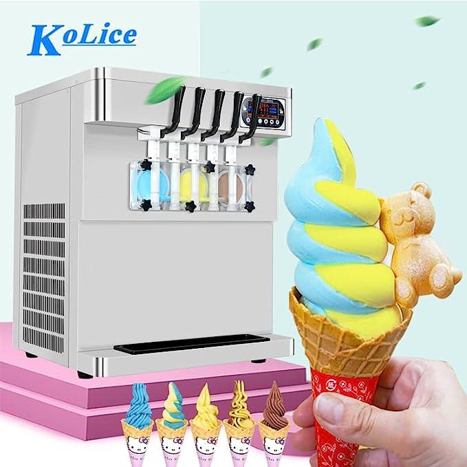 Kolice soft serve machine upper hoppers and precooling system
