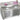 Kolice Commercial ETL 55 cm 22 pouces Double poêles rondes Machine à rouler la crème glacée frite yaourt – dégivrage automatique protection anti-éternuement transparente