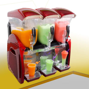 Red Luxury Commercial 3 bowls 12L Tanks Margarita Frozen summer Drink ice Slush Machine Frozen Beverage Making Machine/ice Slush Machine