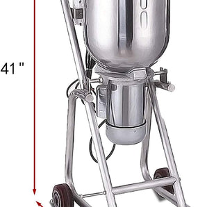 Licuadora de hielo comercial Kolice de acero inoxidable, trituradora de hielo comercial de 30L, licuadora de hielo para hacer batidos de frutas