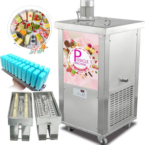 Brazil style Slim Molds Designed Popsicle Ice cream Pops Machine Ice Lollipop Maker with 2 Slim Molds and 1 Aligner 123ML Each Stick