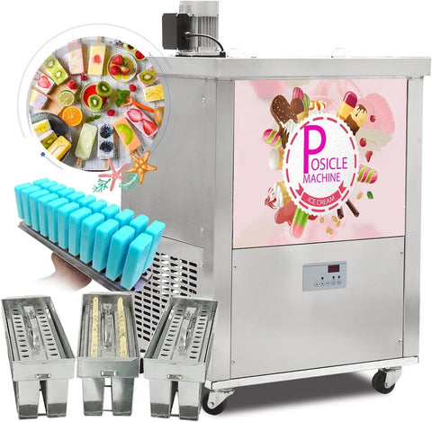 Brazilian Ataforma Slim Design 3 Molds Popsicle Machine Ice pops Maker Ice Sticks Machine With 3 Slim Mold Sets 26 pcs Popsicle Sticks Each