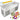 ETL certificate 21 inches Double Squart Pan Fried Ice Cream Roll Machine Smart AI Temp Control Transparent Sneeze Guard 10 Refrigerated Buckets - Kolice