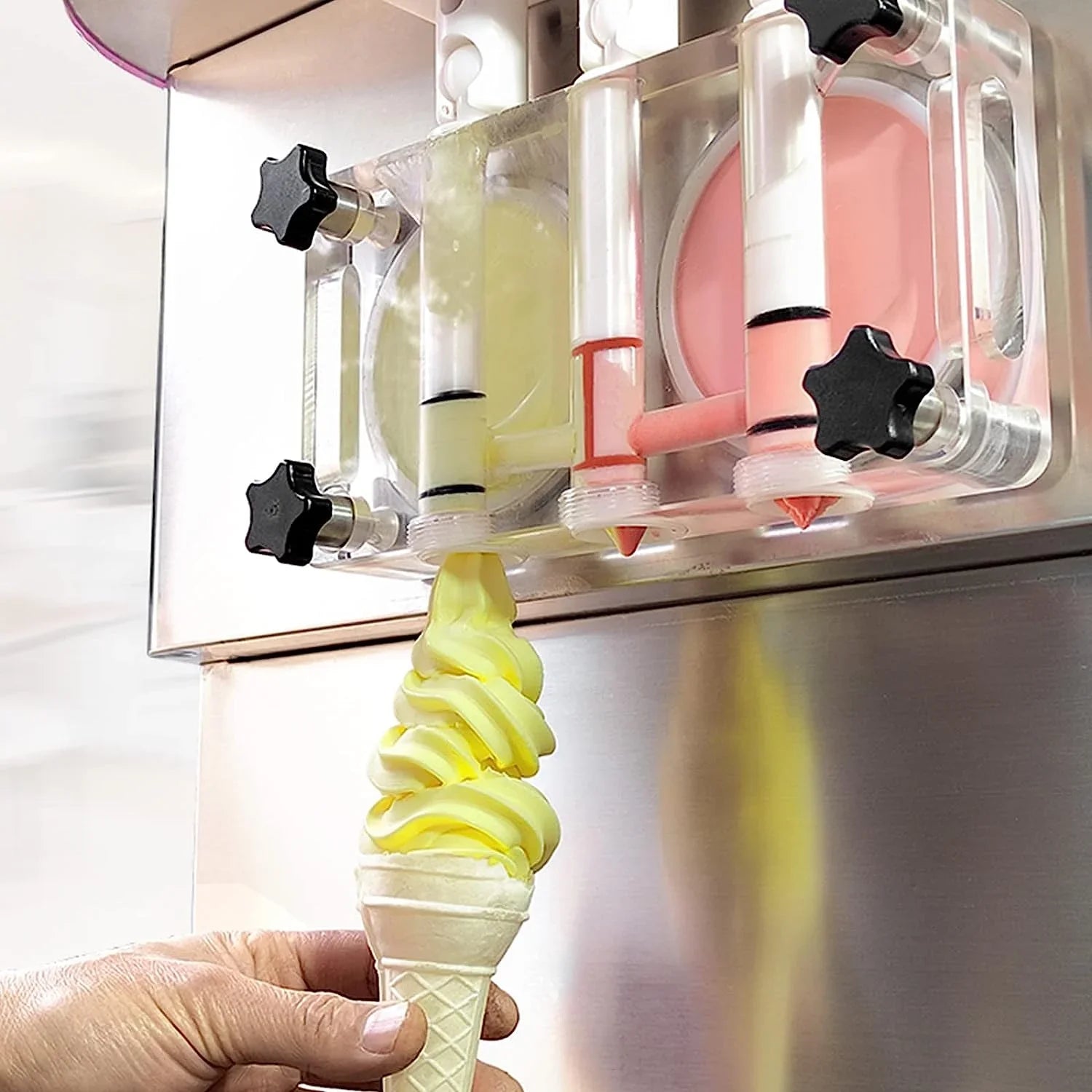 Kolice soft serve machine production and dispensing workflow