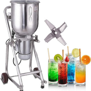 Licuadora de hielo comercial Kolice de acero inoxidable, trituradora de hielo comercial de 30L, licuadora de hielo para hacer batidos de frutas