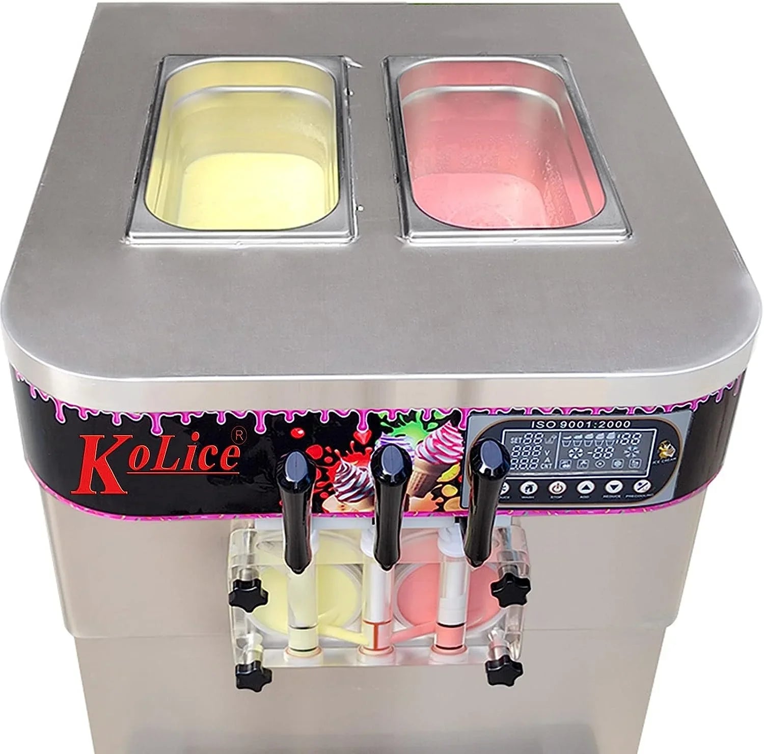 Kolice soft serve machine removable dispensing components