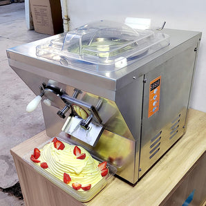 Kolice Commercial Countertop Gelato Hard Ice Cream Machine Italian Water Ice Cream Maker Machine 5.5 gallon per hour vertical feeding and mixing