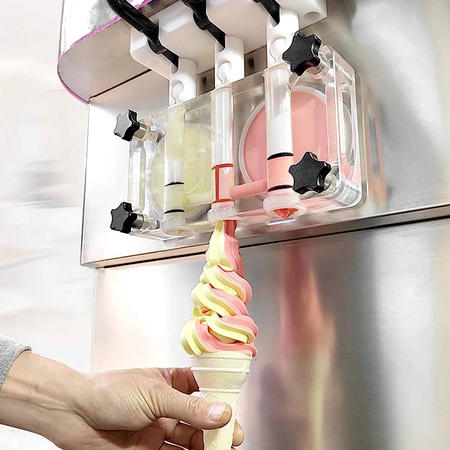 Kolice soft serve machine production and dispensing workflow